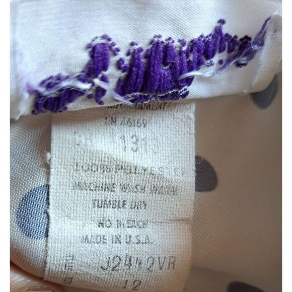 90s Vintage Short Sleeve Polka Dot Button-Up Blouse - Picture 6 of 6